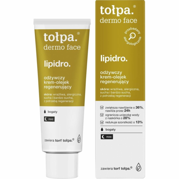 Tołpa lipidro. Výživný krém - bohatý regenerační olej 40 ml