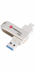 ForCell USB flash disk 32GB USB 3.2 Gen 1 (USB A / USB C) F-Data Metal Duo stříbrný