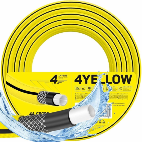 CELLFAST Zahradní hadice 4ŽLUTÁ 1/2" 30 m 10-501 CELLFAST