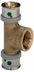 Viega T-kus 20 x 1/2 x 20 bronz / lesklý Trubková spojka