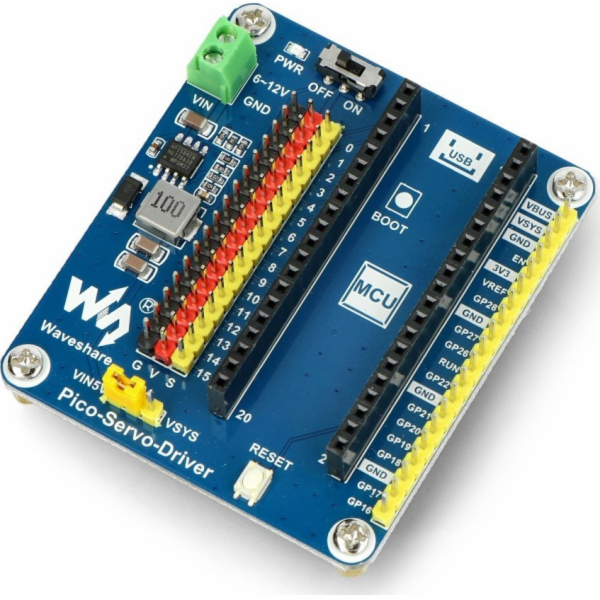 Waveshare&nbsp;16kanálový,&nbsp;16bitový&nbsp;PWM&nbsp;servo&nbsp;ovladač&nbsp;pro&nbsp;Rasp...