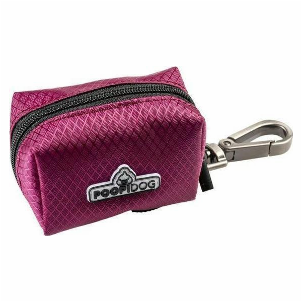 Duvo+ Nylonový zásobník na sáčky Fuchsia 14x7x6cm