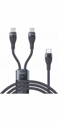 Yesido USB kabel CA87 Type-C 2v1 100W 1,4m, ČERNÁ