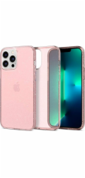 Spigen Pouzdro Liquid Crystal pro Apple iPhone 13 Pro Max s třpytivým růžovým povrchem