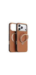Torras QPro Leather - pouzdro pro iPhone 17 Pro Max kompatibilní s MagSafe (jantarově hnědé)