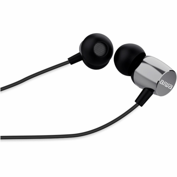 Aiwa Sluchátka do uší ESTM-30SL, 99 dB, 16 ohmů, stříbrná