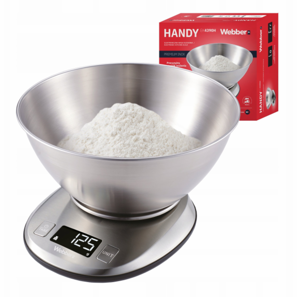 Webber EK4390 INOX kuchyňská váha z nerezové oceli s LCD ...