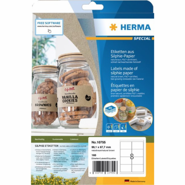 Herma HERMA Etiketten Silphie A4 20 Blatt 99,1x67,7