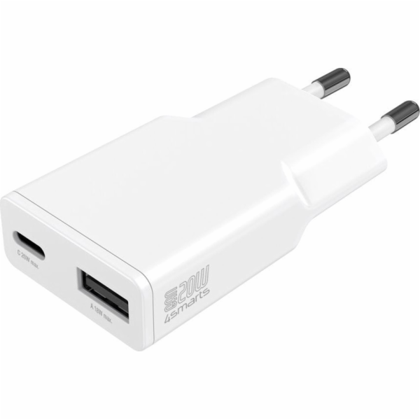Adidas Nabíječka 4smarts PDPlug Duos Slim 20W GaN 1C+1A bílá