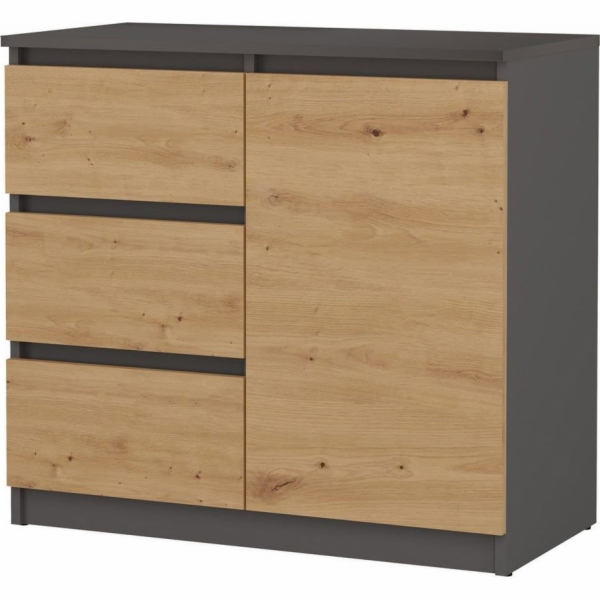 Topeshop 1D3S ANT/ART KPL komoda