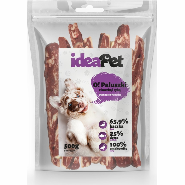 IdeaPet IDEAPET 500g kachní a rybí tyčinky