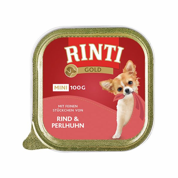Rinti Gold Mini mokré krmivo pro psy, hovězí a perlička, ...