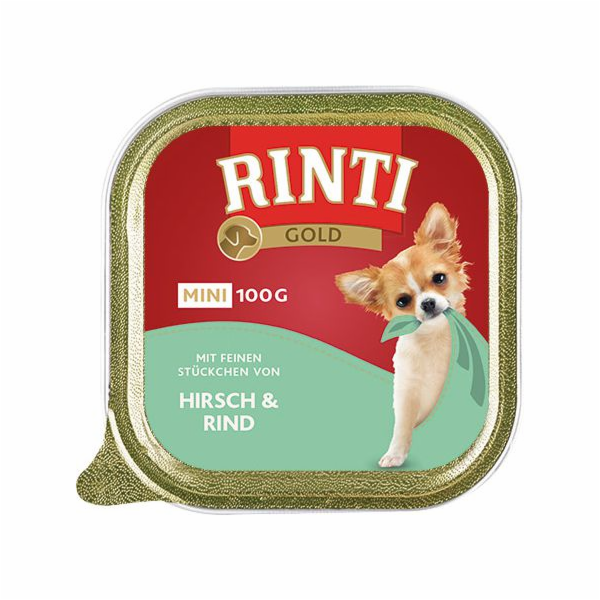 Rinti Gold Mini mokré krmivo pro psy, zvěřina a hovězí, 1...