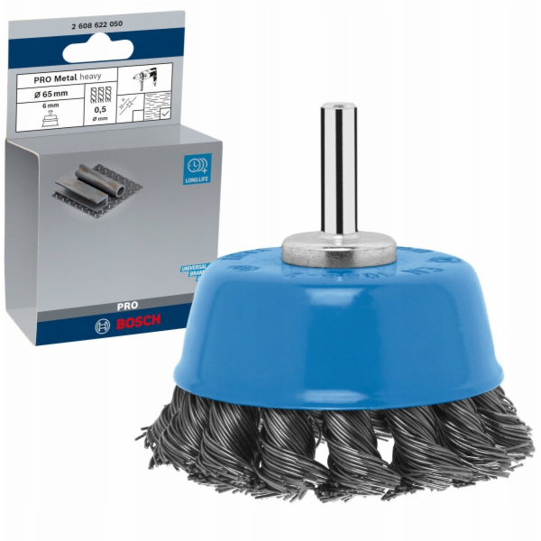 Hrncový kartáč Bosch Pro Metal Heavy, rovný, 65 mm x 0,5 mm