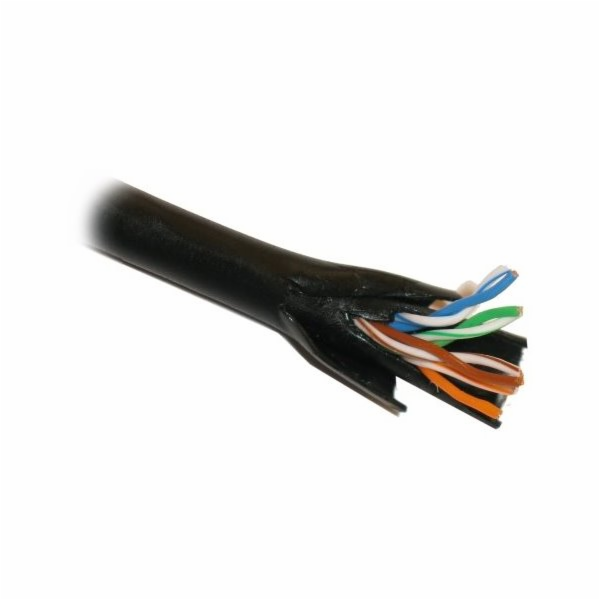 UTP kabel PlanetElite, Cat5E, drát, dvojitý venkovní PE+P...