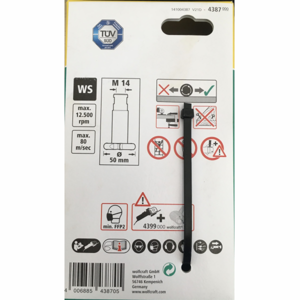 Wolfcraft Frézovací kotouč pro úhlovou brusku, pr. 50 mm ...