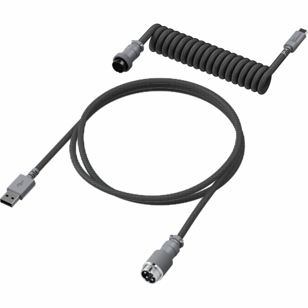 HyperX USB-C spirálový kabel šedý