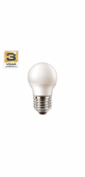 Žárovka, STANDART, LED, P45, 4,9W, E27, 2700K, 470lm, matná