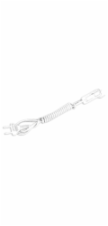 Kabel se zástrčkou a vypínačem ZAMEL, 1,9 m, bílý