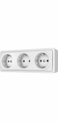 Trojzásuvka VILMA SL+250, s iz, bílá sp.
