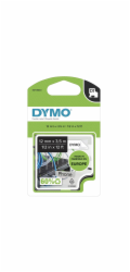 Dymo D1 ORIGINAL vysoce výkonná nylonová páska s etiketami, černá na bílém podkladu, 12 mm x 3,5 m (S0718040)