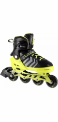 Nils Extreme NH18192 kolečkové brusle 4v1 ČERNO-ZELENÁ VELIKOST L(39-43) KOLEČKOVÉ BRUSLE S ROZMĚRY PŁ. EXTRÉMNÍ HOKEJ NILS