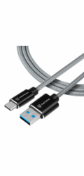 Tactical Fast Rope Aramid Cable USB-A/USB-C 1m Grey Nové