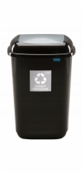 Odpadkový koš Plafor, 12 l, černo/šedá