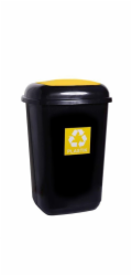Popelnice Plafor, 12 l, černo/žlutá
