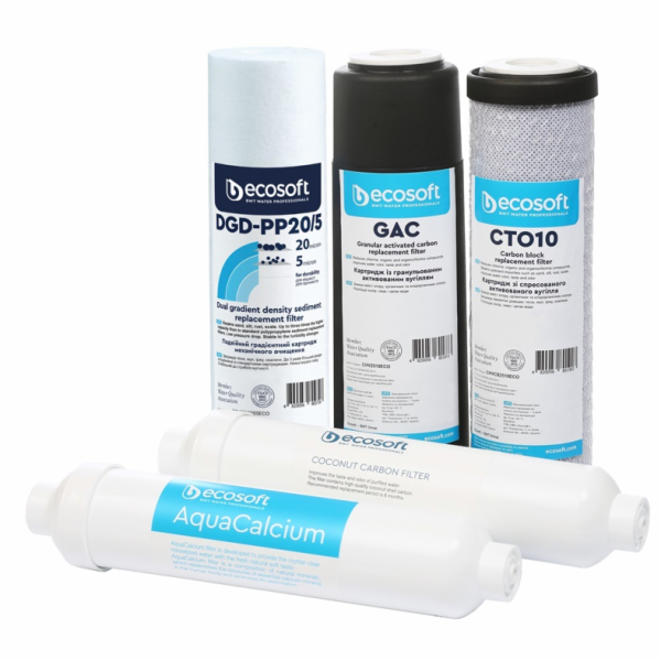 Sada filtračních patron Ecosoft AquaCalcium, 10"