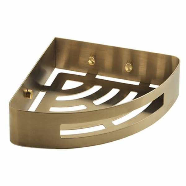 ROHOVÁ SPRCHOVÁ POLIČKA NERVA 21X21X4,5 ZLAT