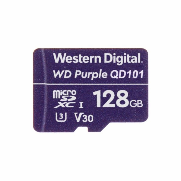 Karta&nbsp;WD&nbsp;Purple&nbsp;MicroSDXC&nbsp;128&nbsp;GB&nbsp;Class&nbsp;10&nbsp;UHS-I/U3&nbsp;V30&nbsp;(W...
