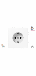 Zásuvka LIREGUS MODERN, se zásuvkou, matná bílá