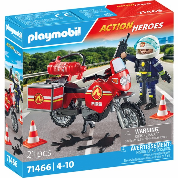 Playmobil&nbsp;Figurka&nbsp;Action&nbsp;Heroes&nbsp;71466&nbsp;Hasič&nbsp;na&nbsp;motorce&nbsp;na...