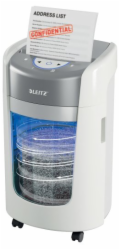 Leitz IQ OptiMax Home Office 225 skartovačka Na malé částice 58 dB Šedá, Bílá