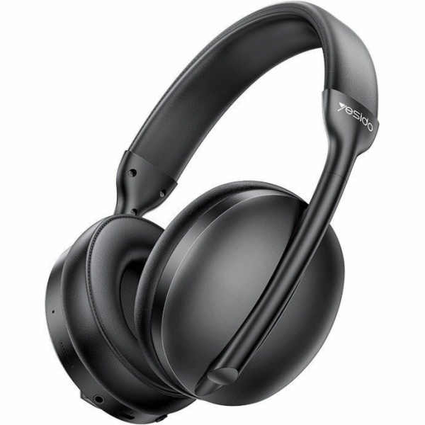 Yesido Sluchátka On-Ear BT5.3 ANC 400mAh, ČERNÁ