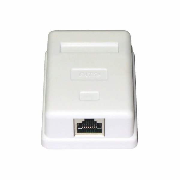 XtendLan Zásuvka 1x RJ-45, Cat5e, stíněná, na zeď, osazená