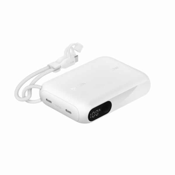Belkin Powerbank mit Display 20W 10.000mAh USB-C weiß  BP...