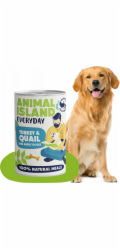 ANIMAL ISLAND Everyday Turkey and quail - vlhké krmivo pro psy - 400g