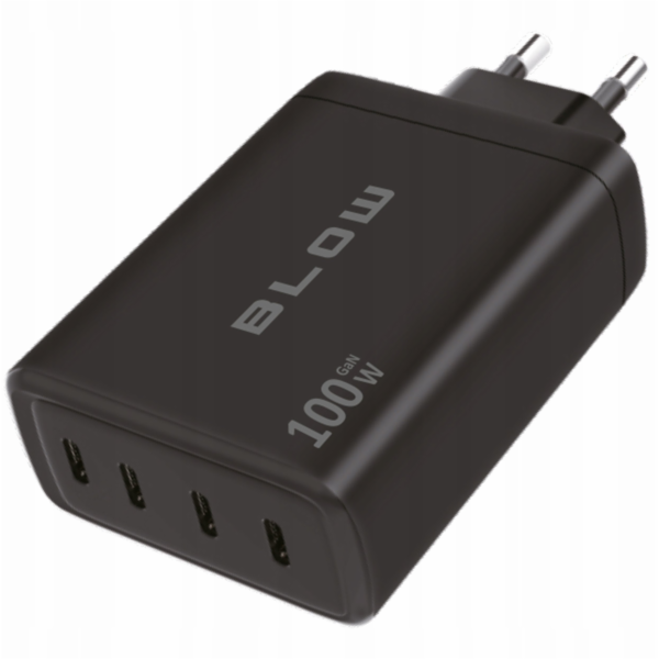 Nabíječka do zásuvky USB-Cx4 PD 100W GAN černá