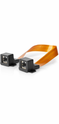 NEDIS Cat 5e UTP kabel/ RJ45 zásuvka - RJ45 zásuvka/ na okenní rámy/ vnitřní a venkovní/ plochý/ nylon/ černý/ box/ 30cm