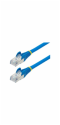 Startech 50cm CAT6a Ethernet Cable - Blue - Low Smoke Zero Halogen (LSZH) - 10GbE 500MHz 100W PoE++ Snagless RJ-45 w/Strain Reliefs S/FTP Network Patch Cord - Patch kabel - RJ-45 (M) do RJ-45 (M) - 50