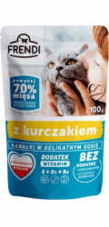 FRENDI Kousky v omáčce s kuřecím masem - mokré krmivo pro kočky - 100 g