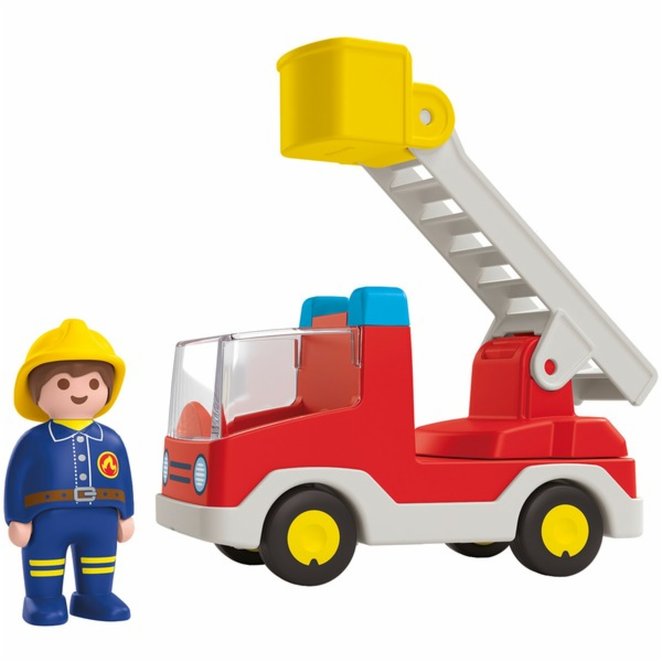 Playmobil Junior 71683 Hasičský vůz s figurkou žebříku