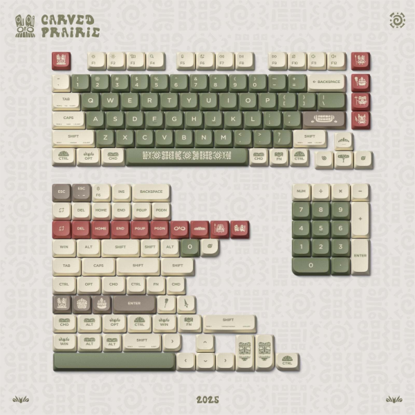 Nuphy - Vyřezávané Prairie NSA Dye-sub PBT klávesy vše v ...