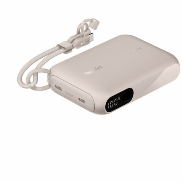Belkin Powerbank mit Display 20W 10.000mAh USB-C sand  BP...