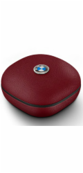 BMW Bezdrátová Bluetooth TWS sluchátka do uší Leather Metal Logo ENC Red