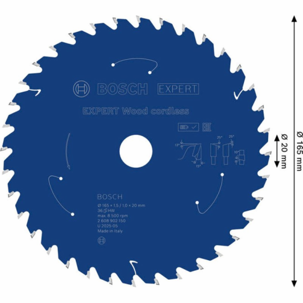 Bosch PILOVÝ KOTOUČ EX WO H 165x20-36