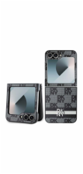 DKNY DKHCZF6PCPTSSK Z Flip6 F741 černá/černá s kostkovaným vzorem a potiskem pruhů