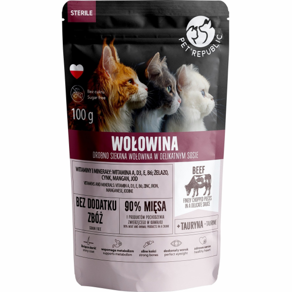 PET REPUBLIC Sterile Hovězí maso nakrájené nadrobno - mok...